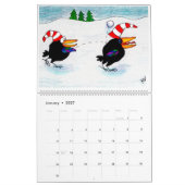 Calendrier drôle d'illustrations de corneille (Jan 2027)