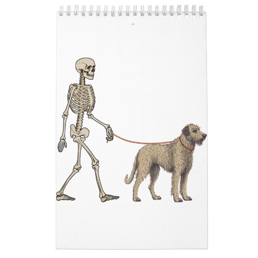 Calendrier Drôle Pekingese Skeleton Dog Marcher Halloween Chi (Protection)