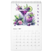 Calendrier du cocktail d'aquarelle (Jan 2027)