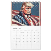 Calendrier du drapeau américain épopé Trump (Feb 2027)
