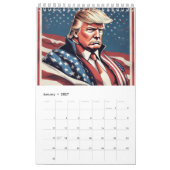 Calendrier du drapeau américain épopé Trump (Jan 2027)