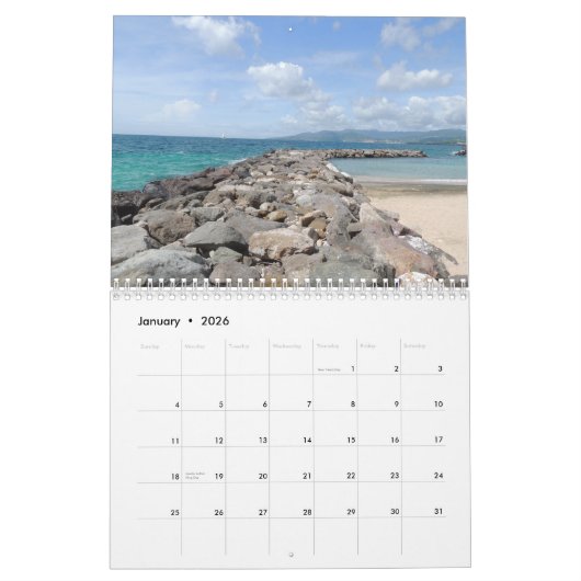 Calendrier du Grenada la Caraïbe (Jan 2026)