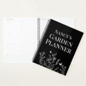 Calendrier du jardinier floral noir (Devant avec enveloppe)