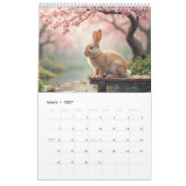 Calendrier du lapin mignon (Mar 2027)