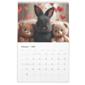Calendrier du lapin mignon (Feb 2027)