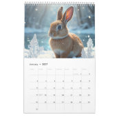 Calendrier du lapin mignon (Jan 2027)