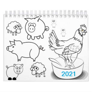 Calendrier du livre coloré pour enfants 2021 Espag