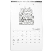 Calendrier du livre de coloriage inspirationnel (Feb 2027)