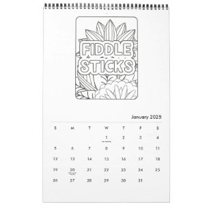 Calendrier du livre de coloriage inspirationnel