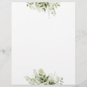 Calendrier du Mariage de script Feuille vert (Dos)