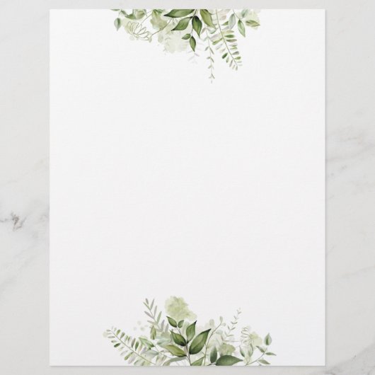 Calendrier du Mariage de script Feuille vert (Dos)