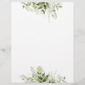 Calendrier du Mariage de script Feuille vert (Dos)