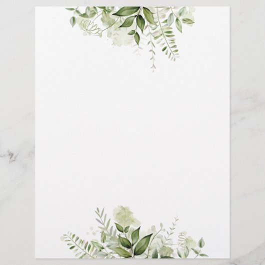 Calendrier du Mariage de script Feuille vert (Dos)