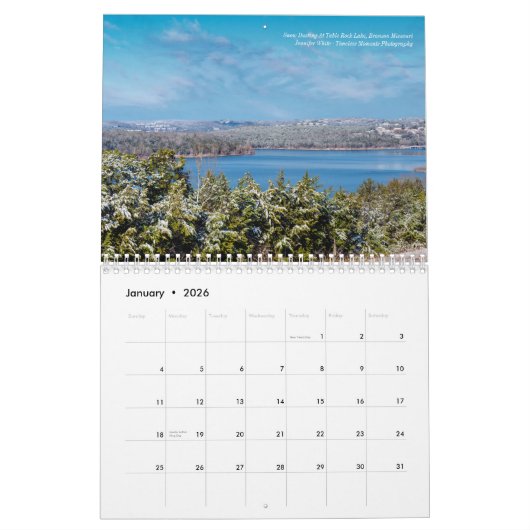 Calendrier du Missouri (Jan 2026)