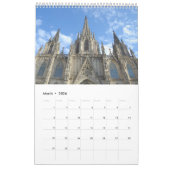 Calendrier du mur de 12 mois Barcelone, Espagne (Mar 2026)