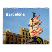 Calendrier du mur de 12 mois Barcelone, Espagne (Protection)