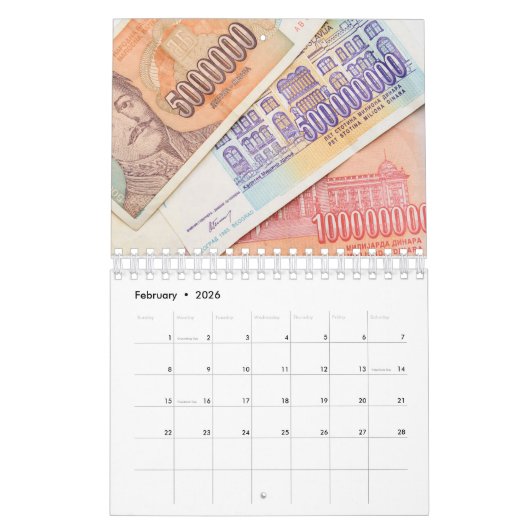 Calendrier du mur de collecte de devises hyperinfl (Feb 2026)