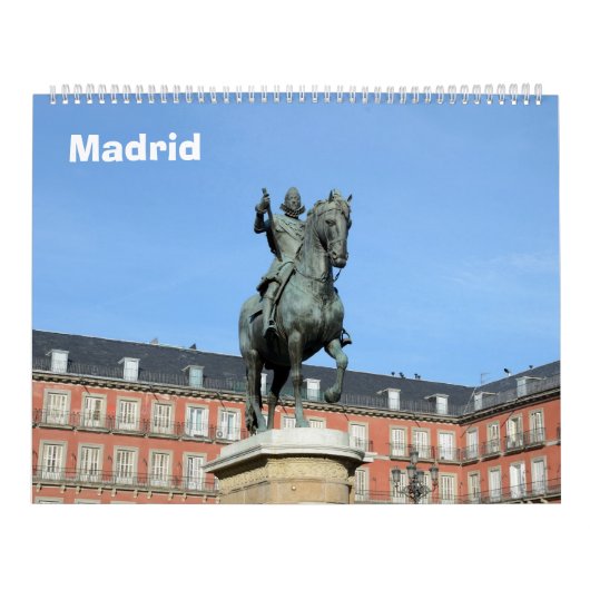 Calendrier du mur de Madrid 12 mois (Protection)