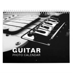 Calendrier du mur de photos de guitare