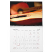 Calendrier du mur de photos de guitare (Jan 2026)