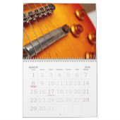 Calendrier du mur de photos de guitare (Mar 2026)