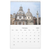 Calendrier du mur de Rome de 12 mois (Feb 2027)