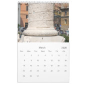 Calendrier du mur de Rome de 12 mois (Mar 2026)