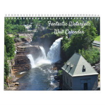 Calendrier du mur des chutes d'eau fantastiques