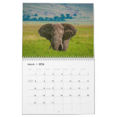 Calendrier du mur des éléphants africains 2021 (Mar 2026)