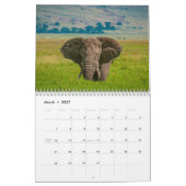 Calendrier du mur des éléphants africains 2021 (Mar 2027)