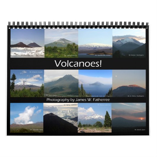 Calendrier du mur des volcans par J.W. Patrie. (Protection)