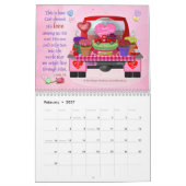Calendrier du mur du petit camion rouge (Feb 2027)