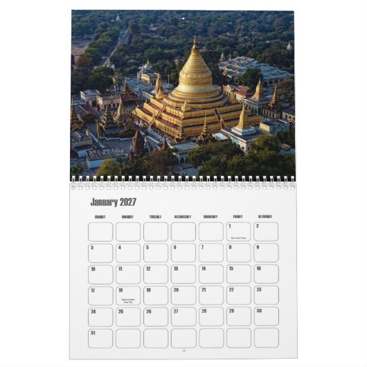 Calendrier du Myanmar (Jan 2027)