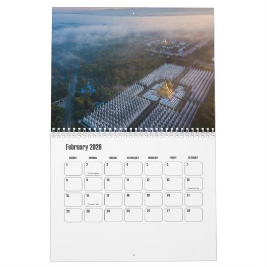 Calendrier du Myanmar (Feb 2026)