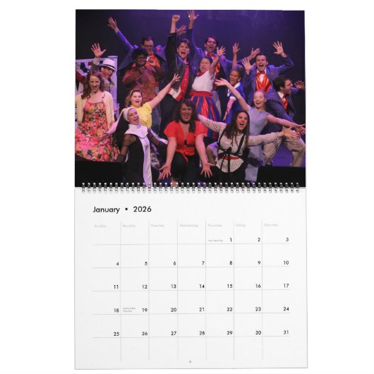 Calendrier du New Line Theatre 2020 (Jan 2026)