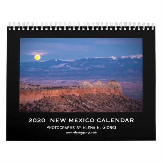Calendrier du Nouveau-Mexique 2020 (Protection)