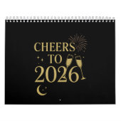 Calendrier du Nouvel An 2026 - Elegant Gold & Blac (Protection)