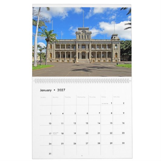 Calendrier du palais Iolani 2014 (Jan 2027)