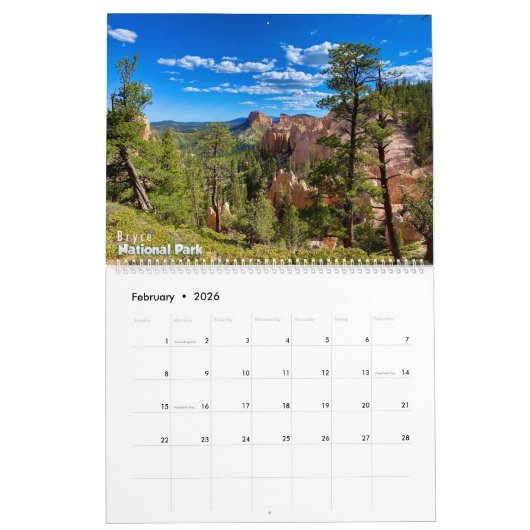 Calendrier du parc national 2022 (Feb 2026)