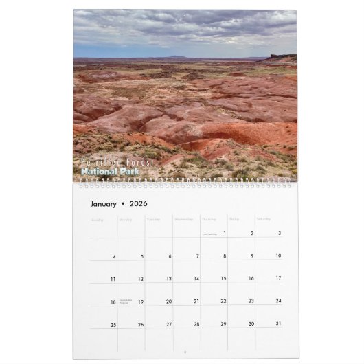 Calendrier du parc national 2022 (Jan 2026)