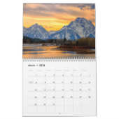 Calendrier du parc national de Grand Teton (Mar 2026)