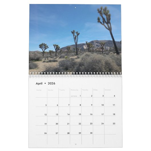 Calendrier du parc national Joshua Tree 2020 (Apr 2026)