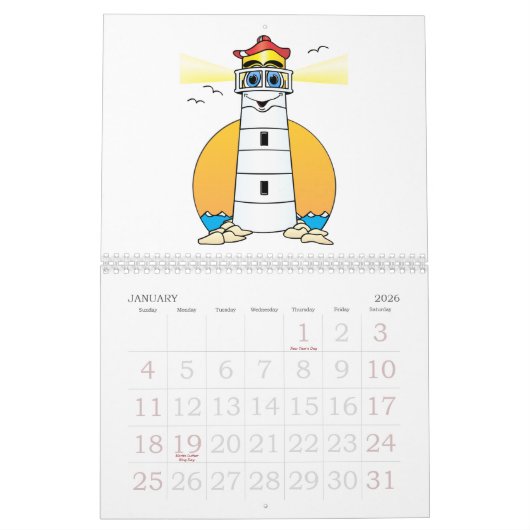 Calendrier du phare du dessin (Jan 2026)