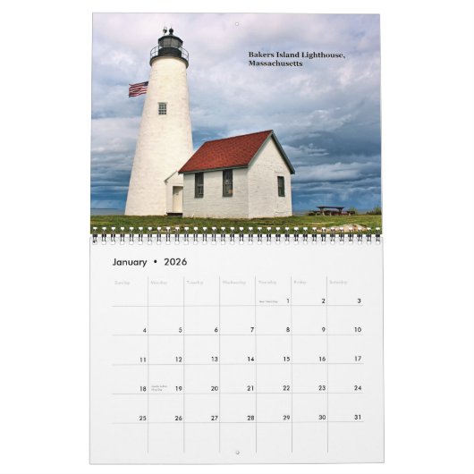 Calendrier du phare LighthouseGuy.com 2019 (Jan 2026)