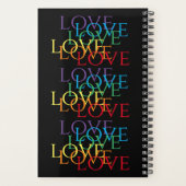 Calendrier du planificateur RAINBOW LOVE II 5.5x8. (Dos)