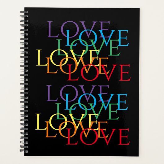 Calendrier du planificateur RAINBOW LOVE II 8x11 (Devant)