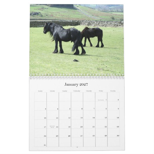 Calendrier du poney 2012 de vallées (Jan 2027)