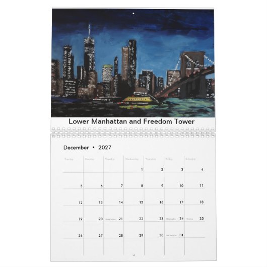 Calendrier du pont Brooklyn 2023 (Dec 2027)