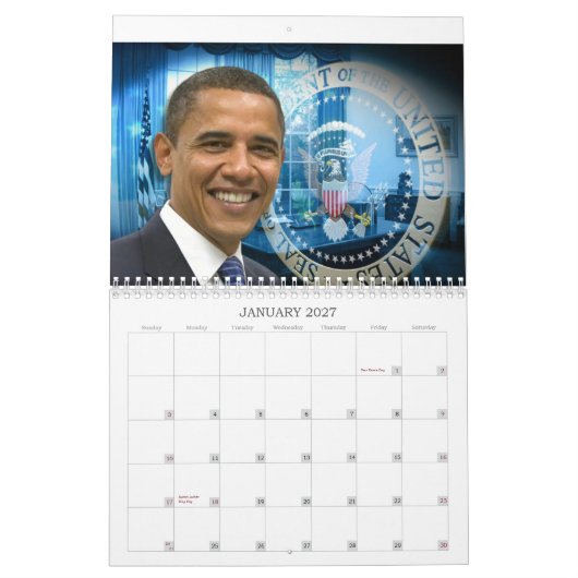 Calendrier du Président Barack Obama 2013 (Jan 2027)