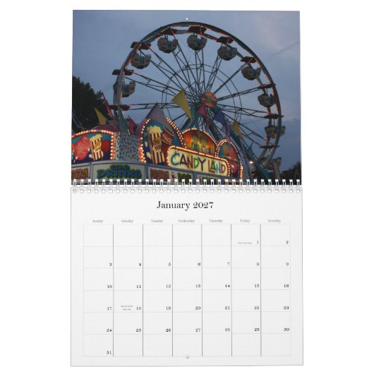 Calendrier du rivage 2011 de New Jersey (Jan 2027)
